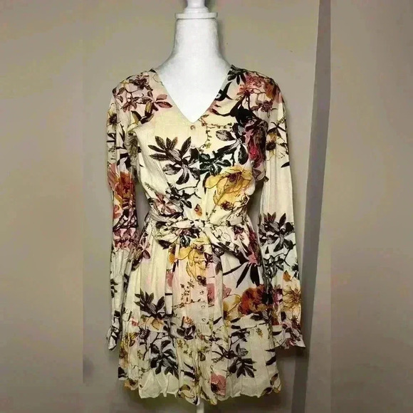 Walter Baker - Nevilla floral-print jacquard mini dress - Size L - Picture 1 of 11